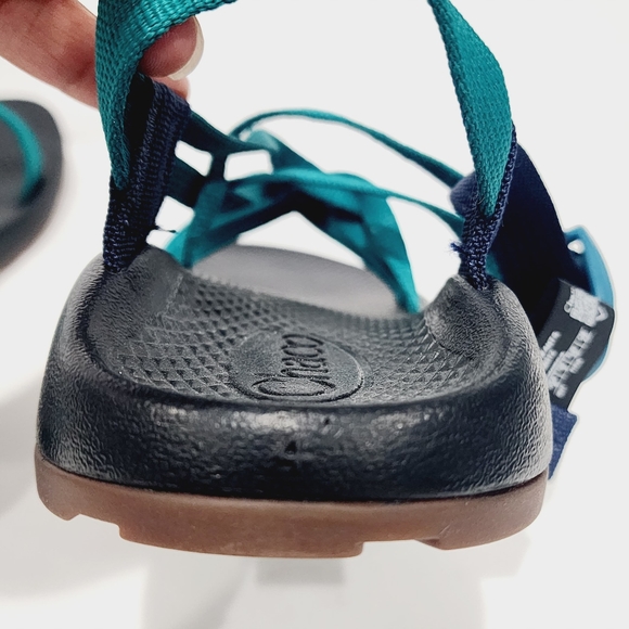 Chaco Kid's ZX/1 Ecotread Sandals - Solid Everglade Sizes 4 - Picture 3 of 5